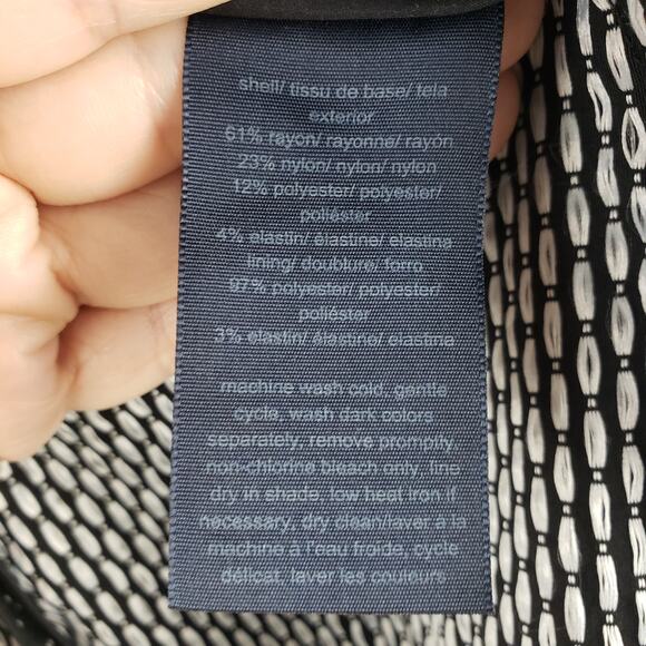 Tommy Hilfiger Womens Size 6 Polka Dot Blazer Jacket Black Preppy Academia Twee - Picture 9 of 13